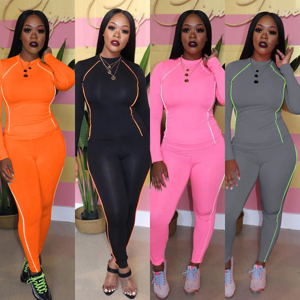Athleisure Long Sleeve Pants Set for Women